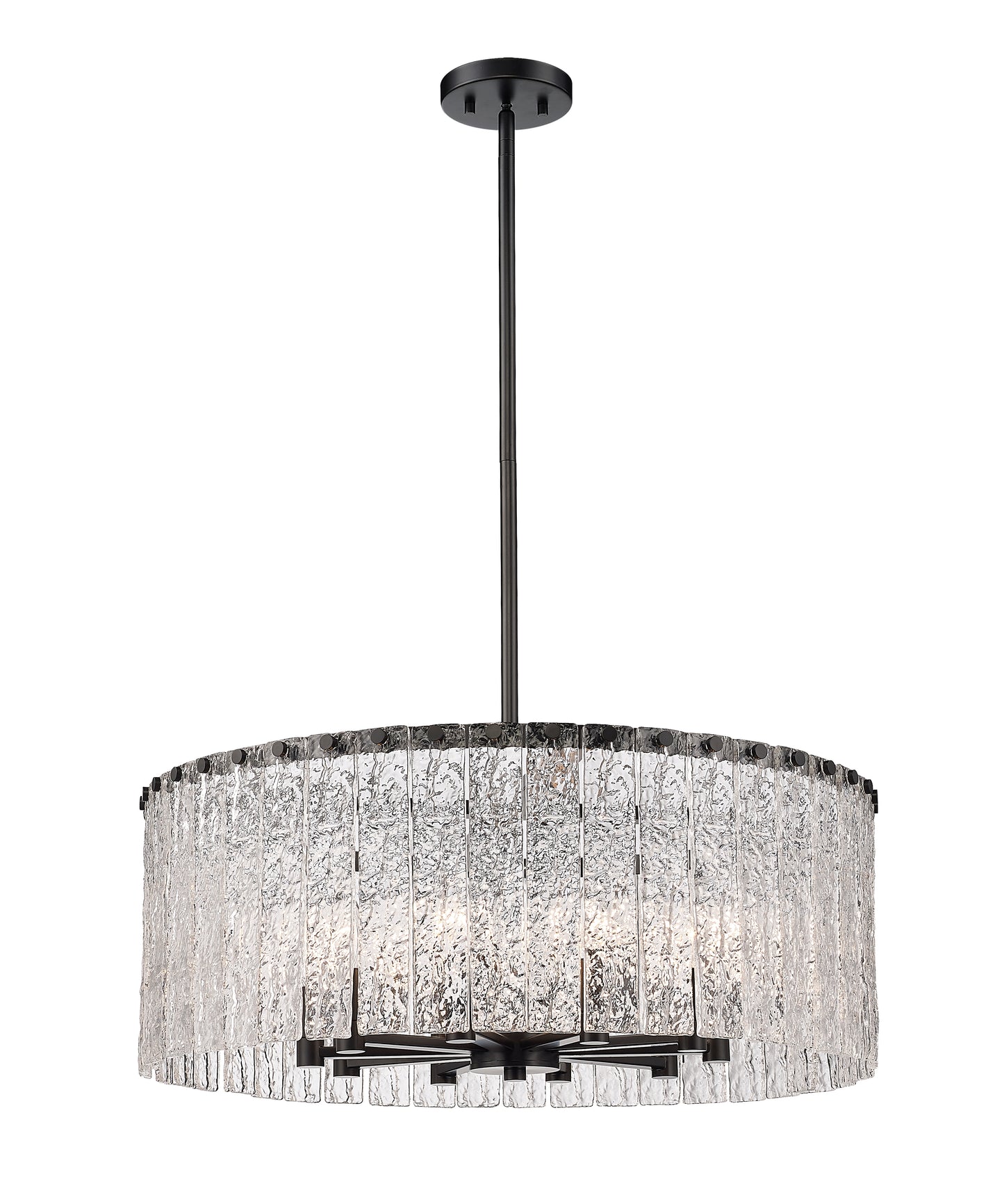 Glacier 10 Light Chandelier Matte Black