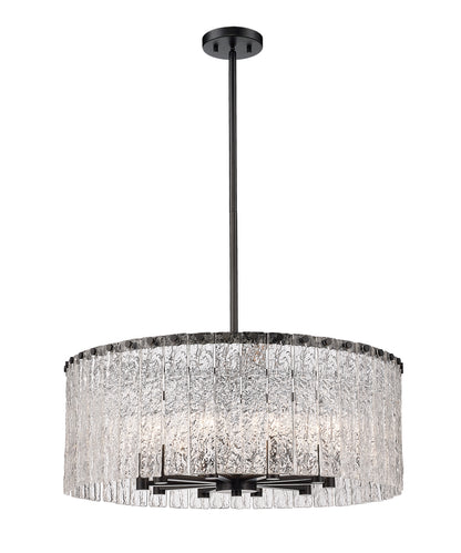 Glacier 10 Light Chandelier Matte Black