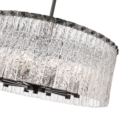 Glacier 10 Light Chandelier Matte Black
