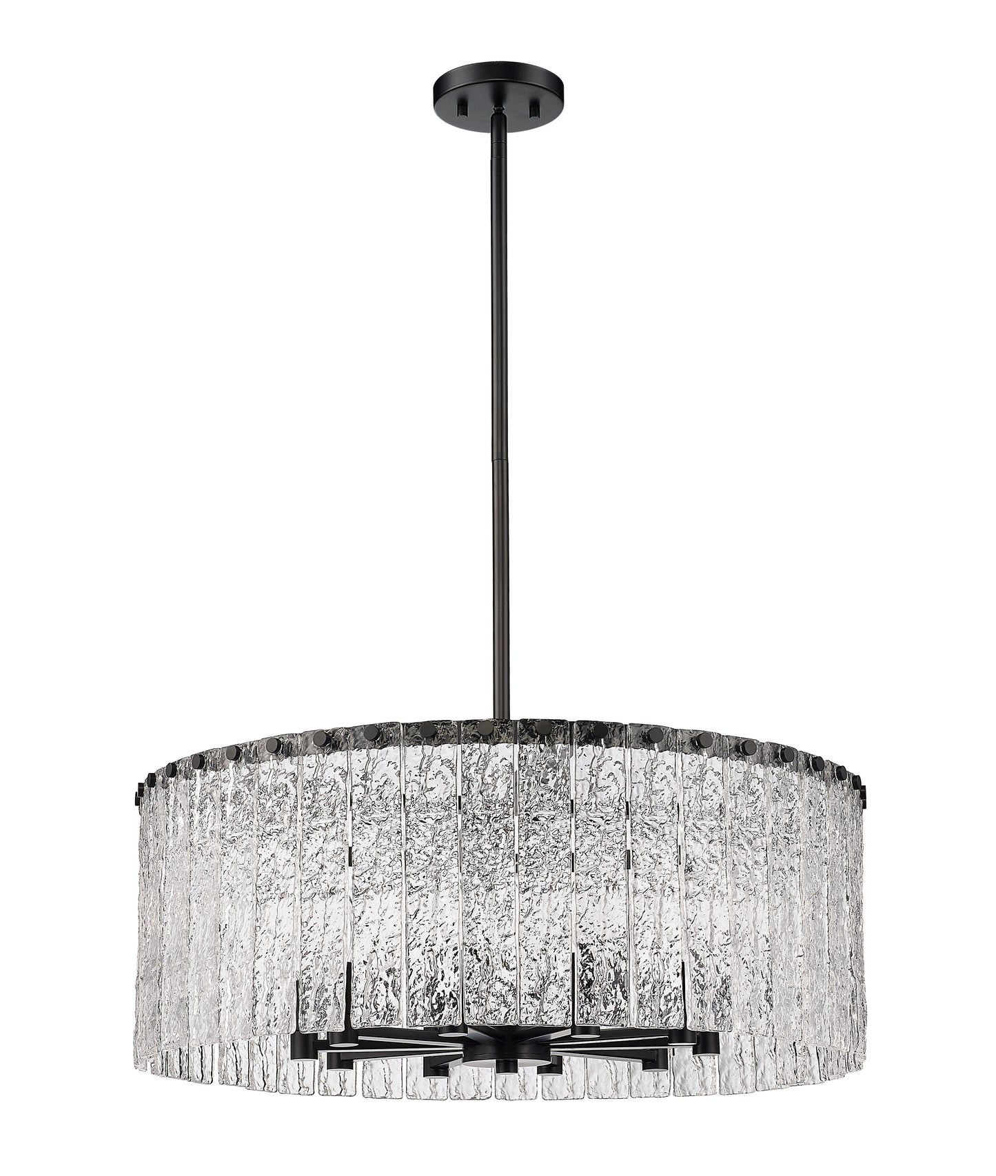 Glacier 10 Light Chandelier Matte Black