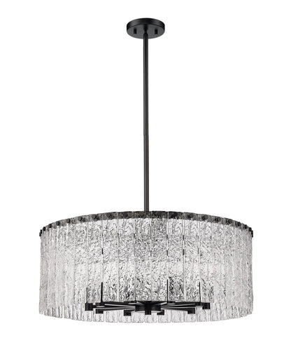 Glacier 10 Light Chandelier Matte Black