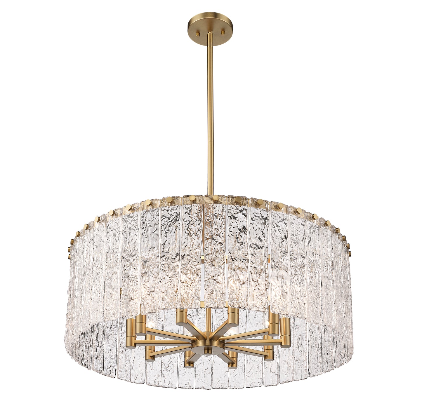 Glacier 10 Light Chandelier Modern Gold