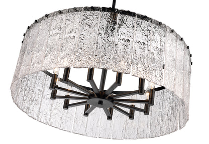 Glacier 12 Light Chandelier Matte Black