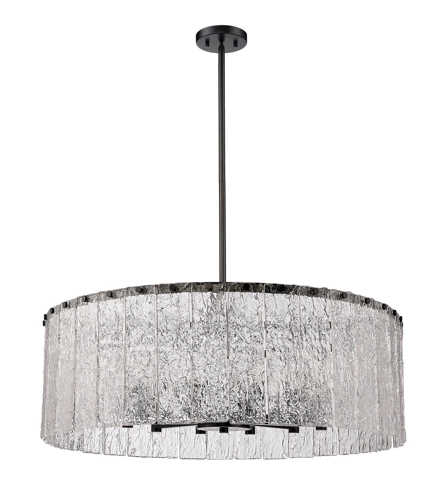 Glacier 12 Light Chandelier Matte Black