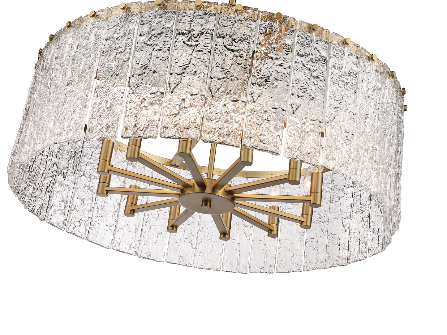 Glacier 12 Light Chandelier Modern Gold
