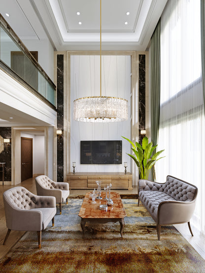 Glacier 12 Light Chandelier Modern Gold