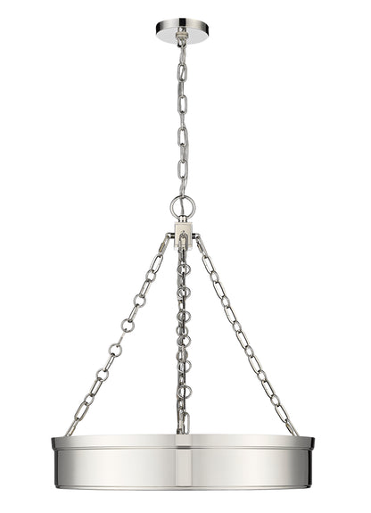 Anders LED 3 Light Chandelier Polished Nickel
