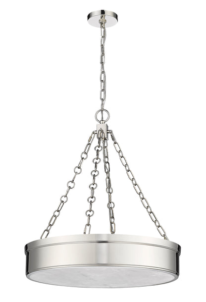 Anders LED 3 Light Chandelier Polished Nickel