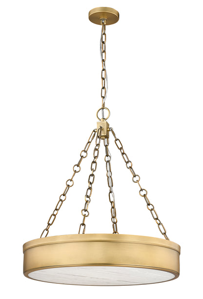 Anders LED 3 Light Chandelier Rubbed Brass