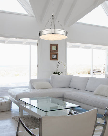Anders LED 3 Light Chandelier Polished Nickel