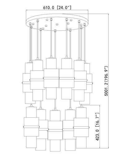 Cayden 11 Light Chandelier Brushed Nickel