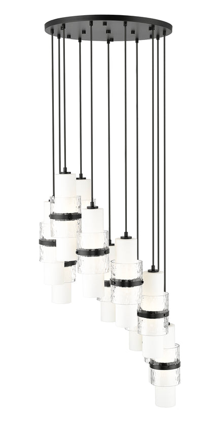 Cayden 11 Light Chandelier Matte Black