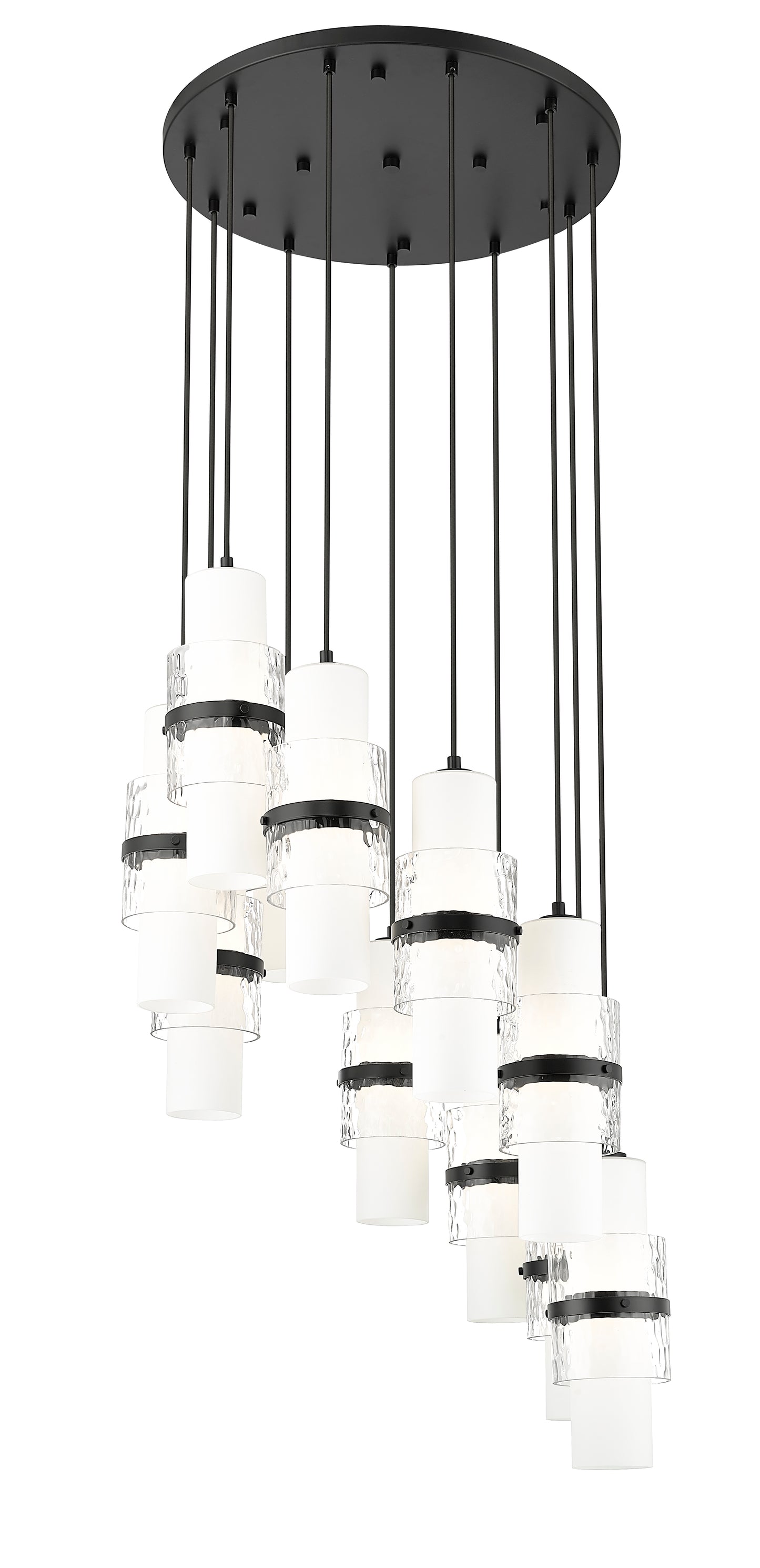 Cayden 11 Light Chandelier Matte Black