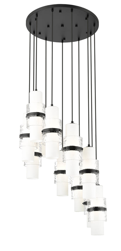 Cayden 11 Light Chandelier Matte Black