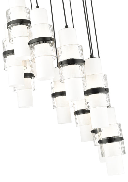 Cayden 11 Light Chandelier Matte Black