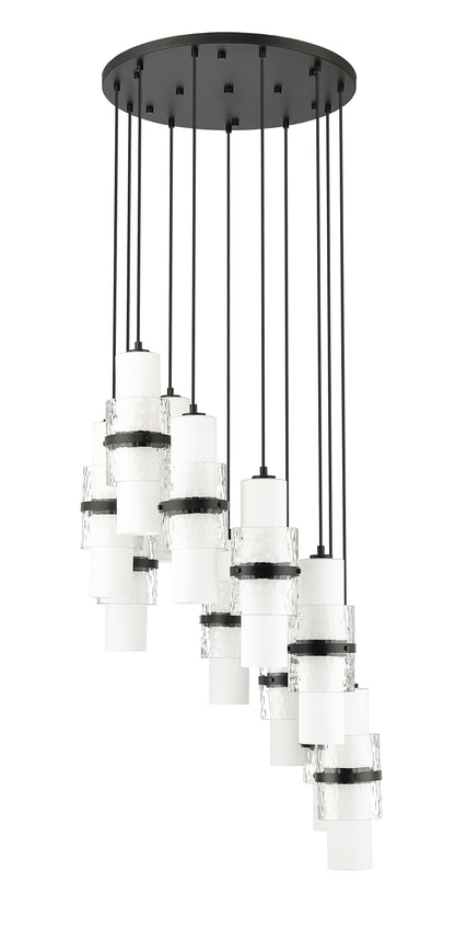 Cayden 11 Light Chandelier Matte Black