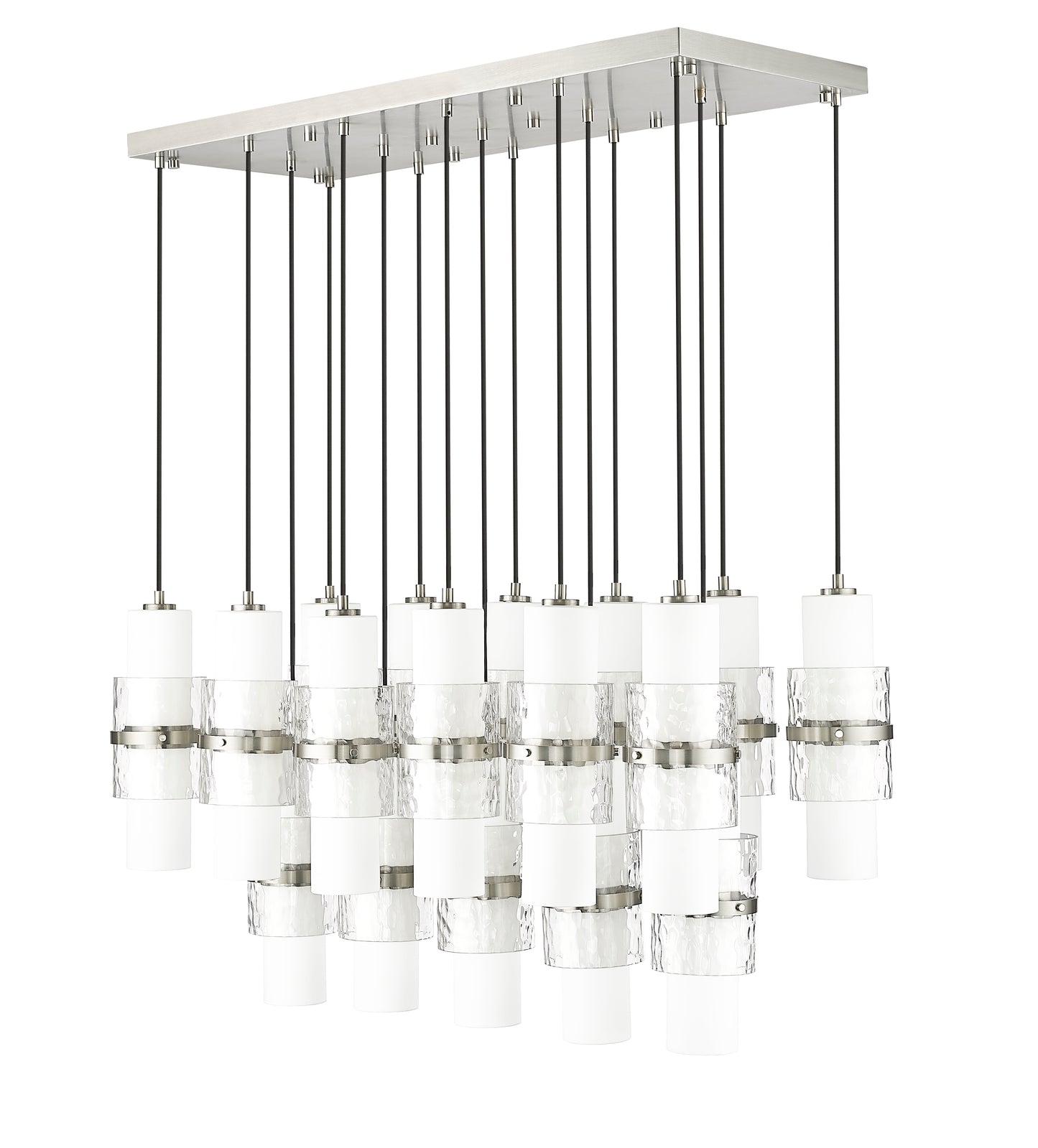 Cayden 17 Light Linear Chandelier Brushed Nickel