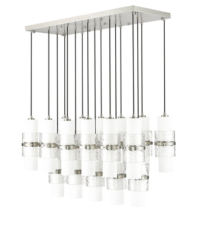 Cayden 17 Light Linear Chandelier Brushed Nickel