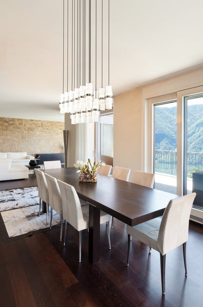 Cayden 17 Light Linear Chandelier Brushed Nickel