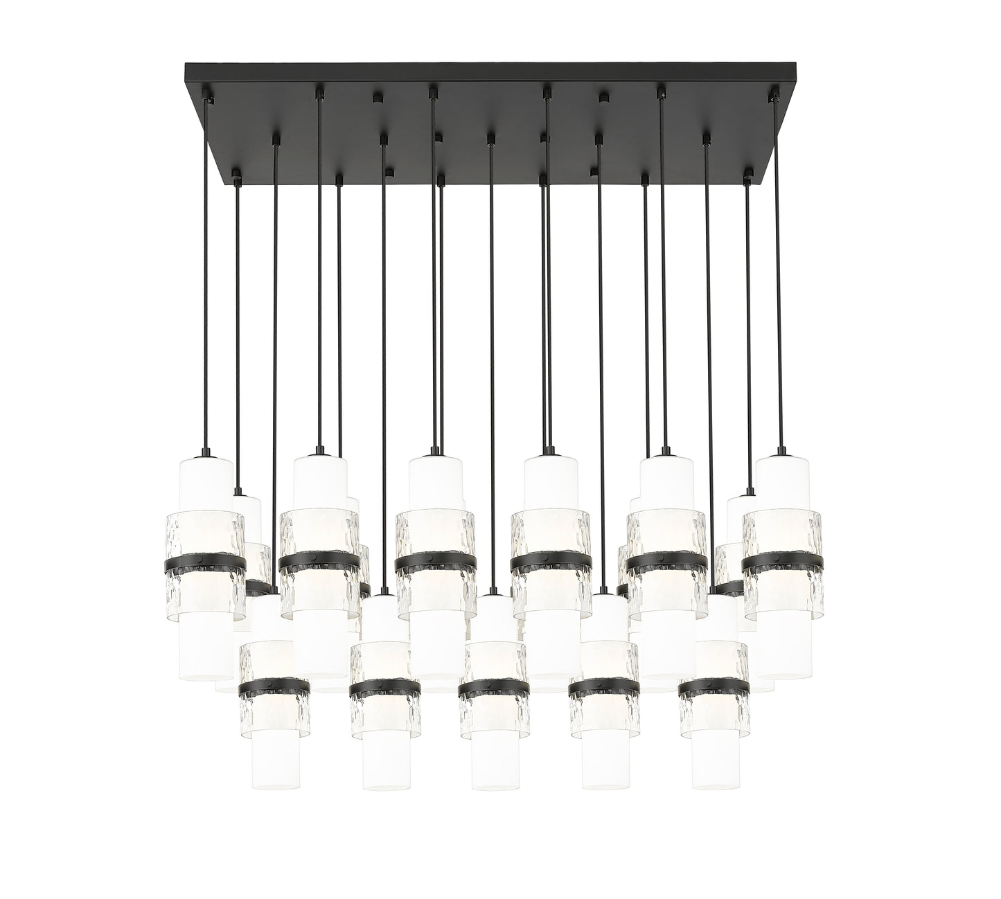 Cayden 17 Light Linear Chandelier Matte Black