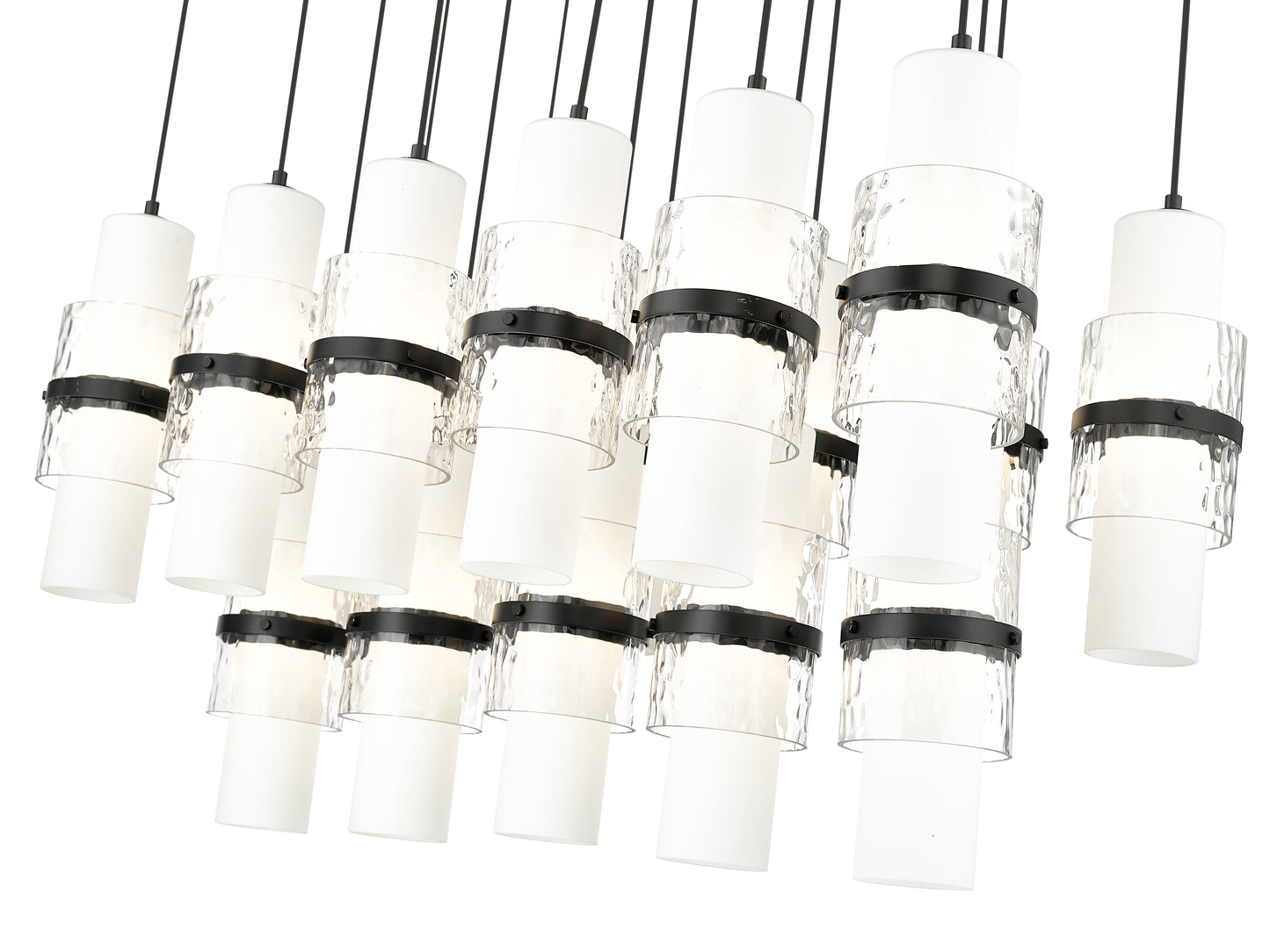 Cayden 17 Light Linear Chandelier Matte Black