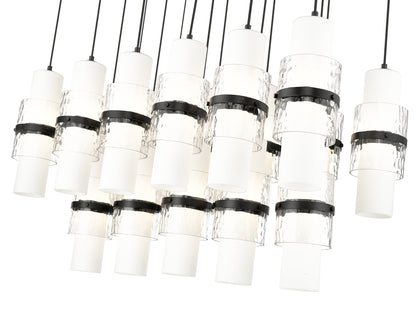 Cayden 17 Light Linear Chandelier Matte Black