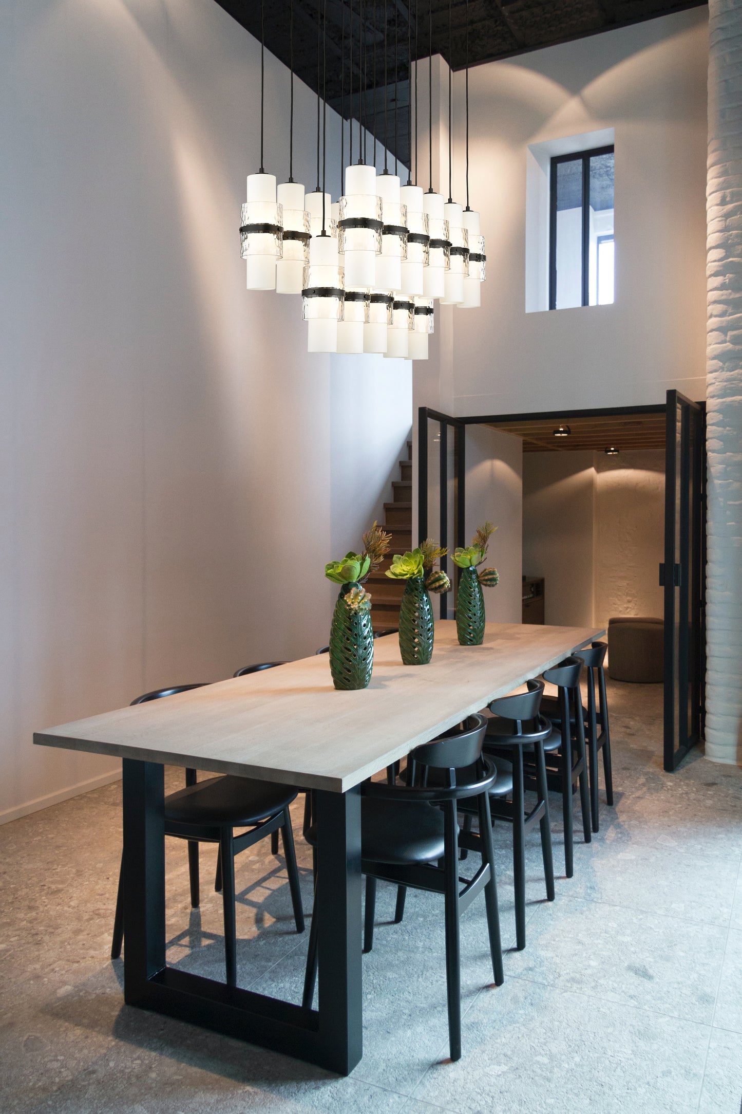 Cayden 17 Light Linear Chandelier Matte Black