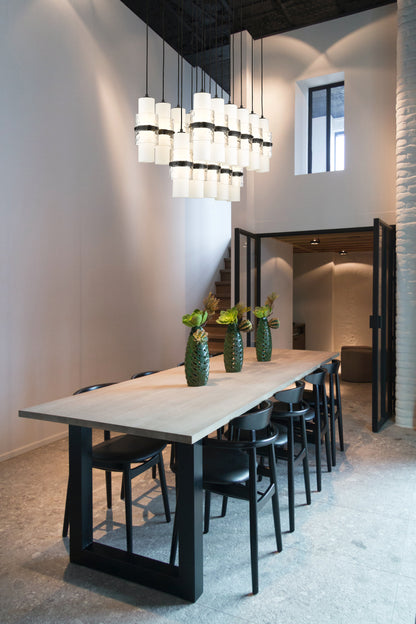 Cayden 17 Light Linear Chandelier Matte Black