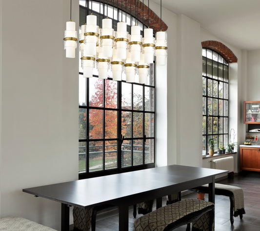 Cayden 17 Light Linear Chandelier Modern Gold