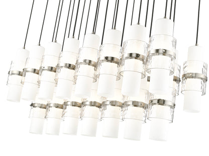 Cayden 23 Light Linear Chandelier Brushed Nickel
