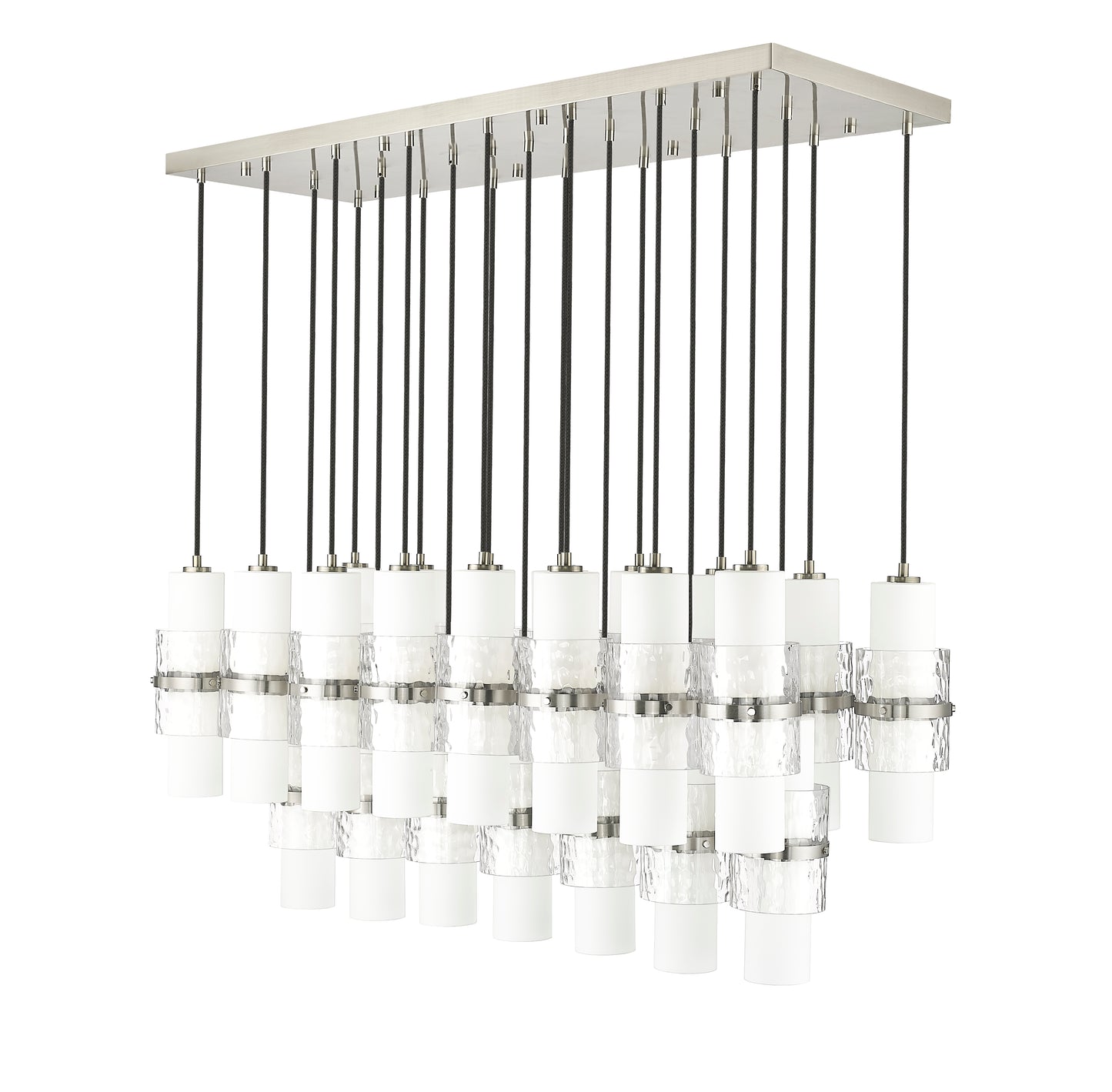 Cayden 23 Light Linear Chandelier Brushed Nickel