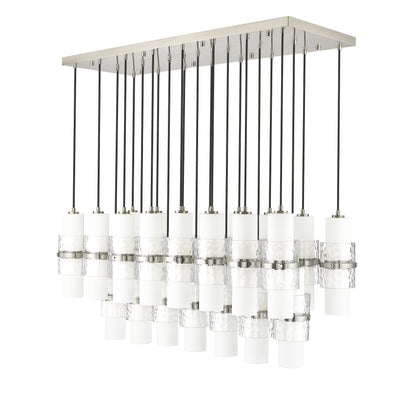 Cayden 23 Light Linear Chandelier Brushed Nickel