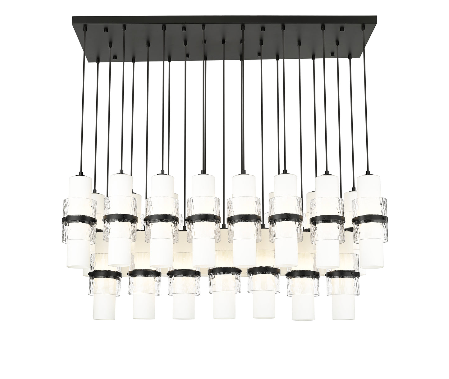 Cayden 23 Light Linear Chandelier Matte Black