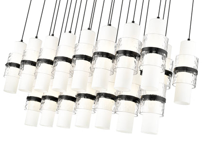 Cayden 23 Light Linear Chandelier Matte Black