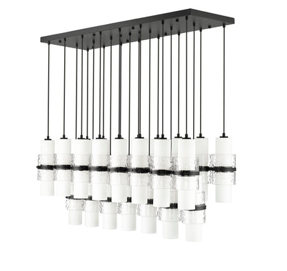 Cayden 23 Light Linear Chandelier Matte Black