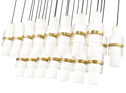 Cayden 23 Light Linear Chandelier Modern Gold