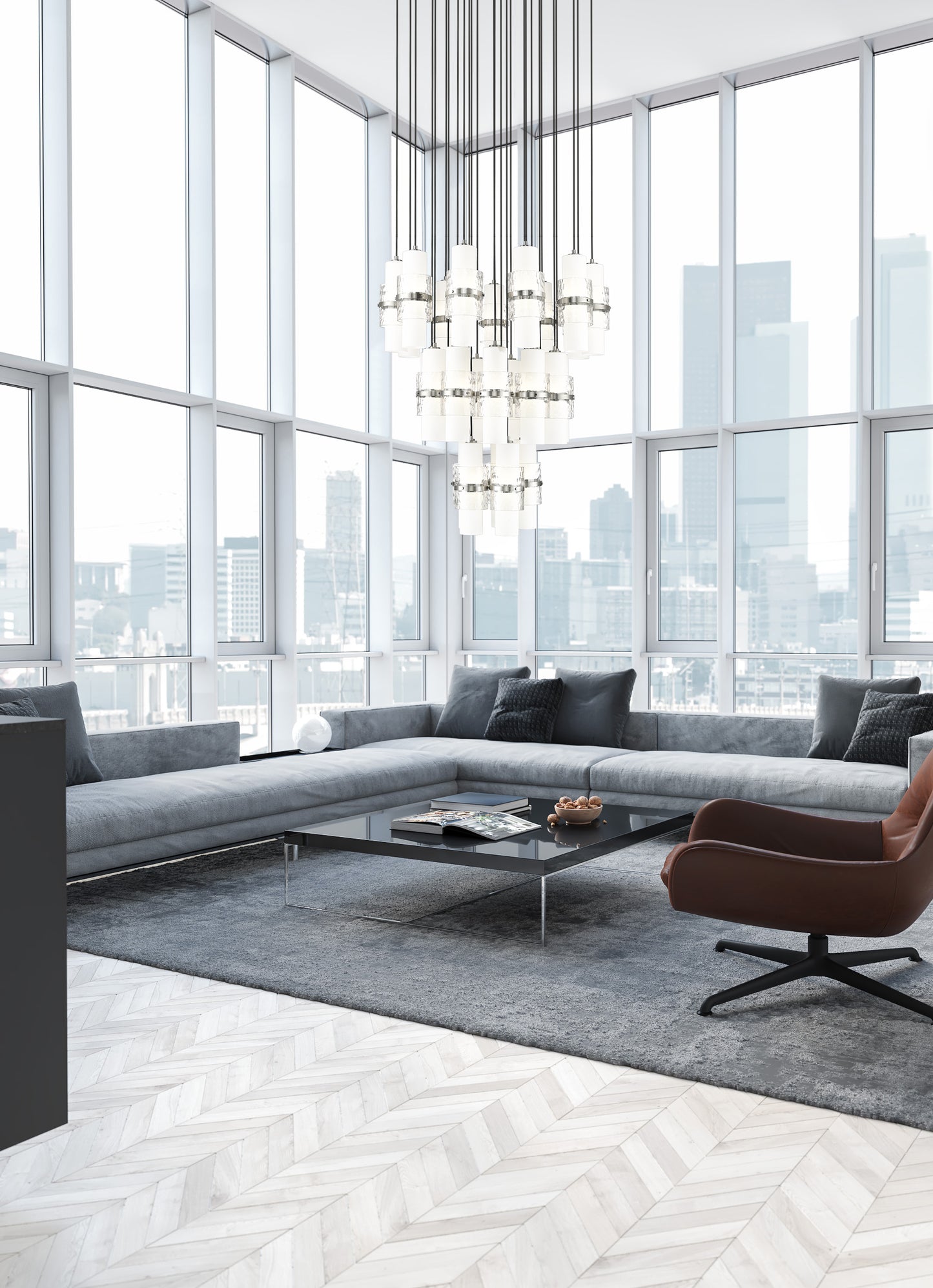 Cayden 27 Light Chandelier Brushed Nickel
