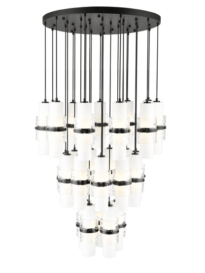 Cayden 27 Light Chandelier Matte Black