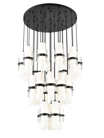 Cayden 27 Light Chandelier Matte Black