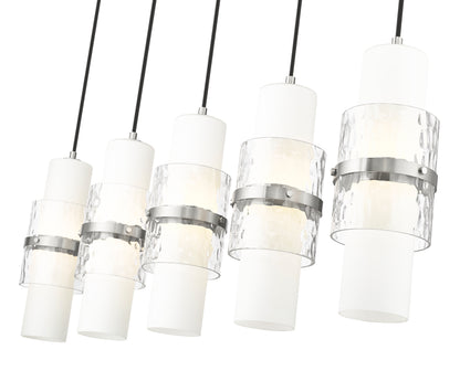 Cayden 5 Light Linear Chandelier Brushed Nickel