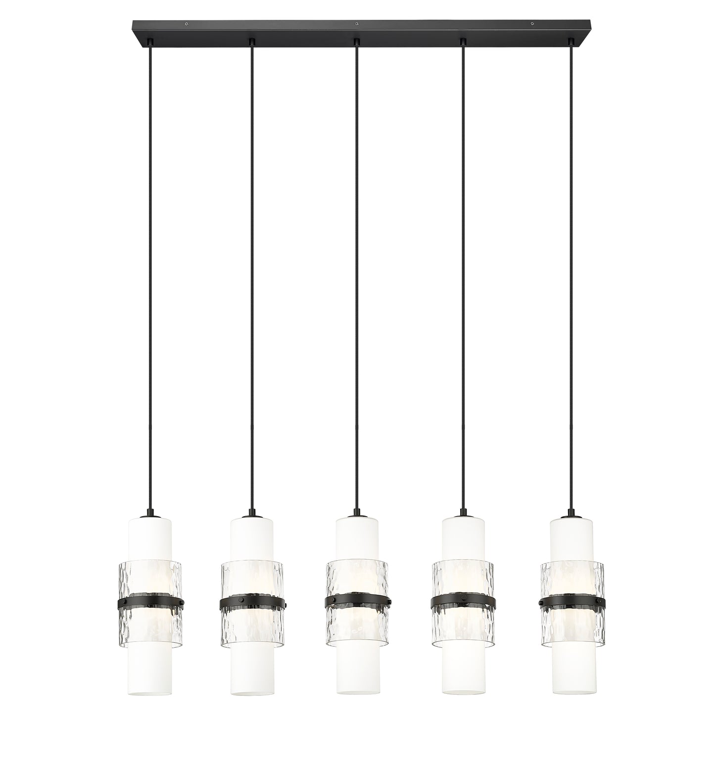Cayden 5 Light Linear Chandelier Matte Black