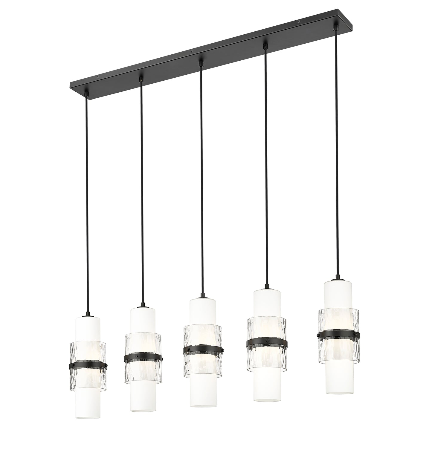Cayden 5 Light Linear Chandelier Matte Black