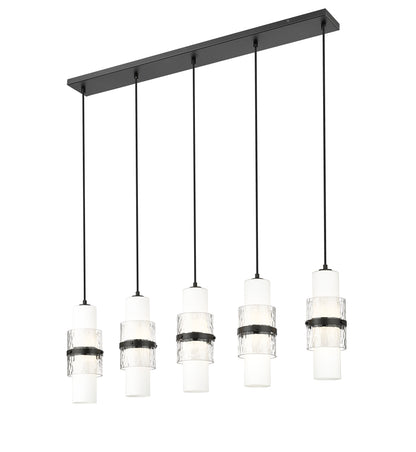 Cayden 5 Light Linear Chandelier Matte Black