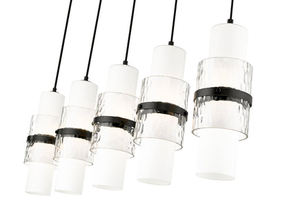 Cayden 5 Light Linear Chandelier Matte Black