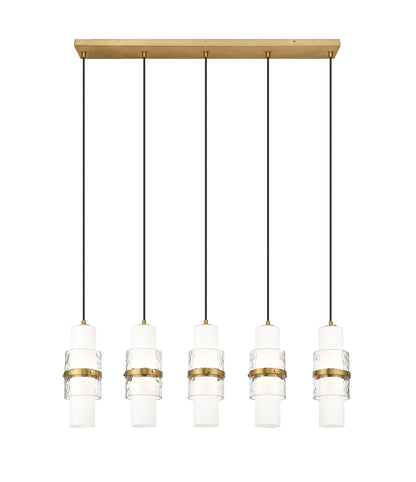 Cayden 5 Light Linear Chandelier Modern Gold