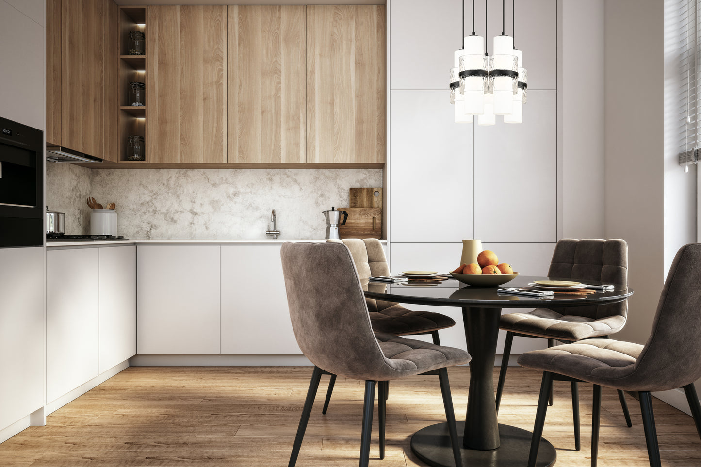 Cayden 5 Light Chandelier Matte Black