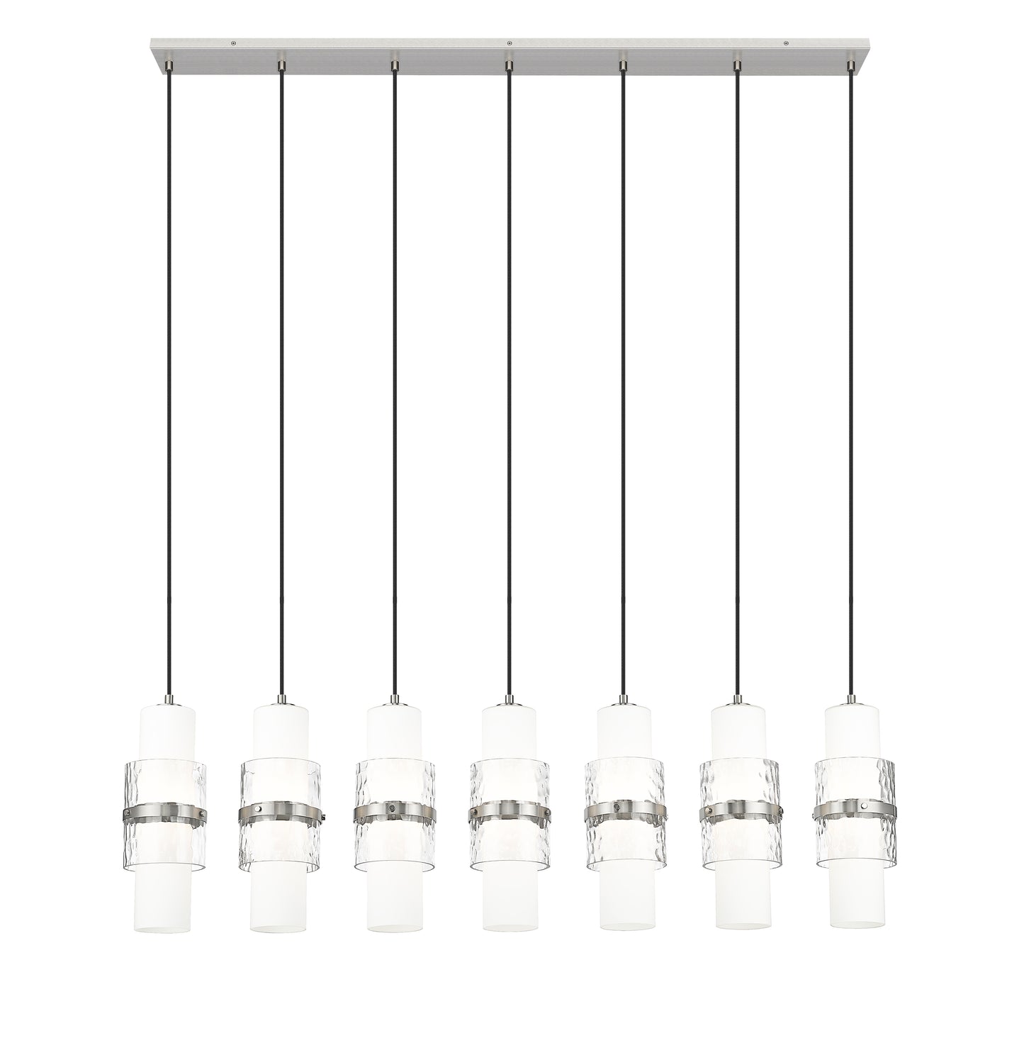 Cayden 7 Light Linear Chandelier Brushed Nickel