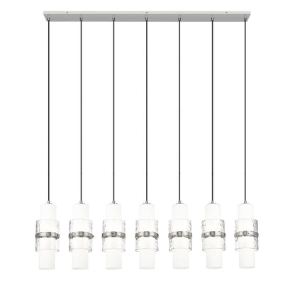 Cayden 7 Light Linear Chandelier Brushed Nickel