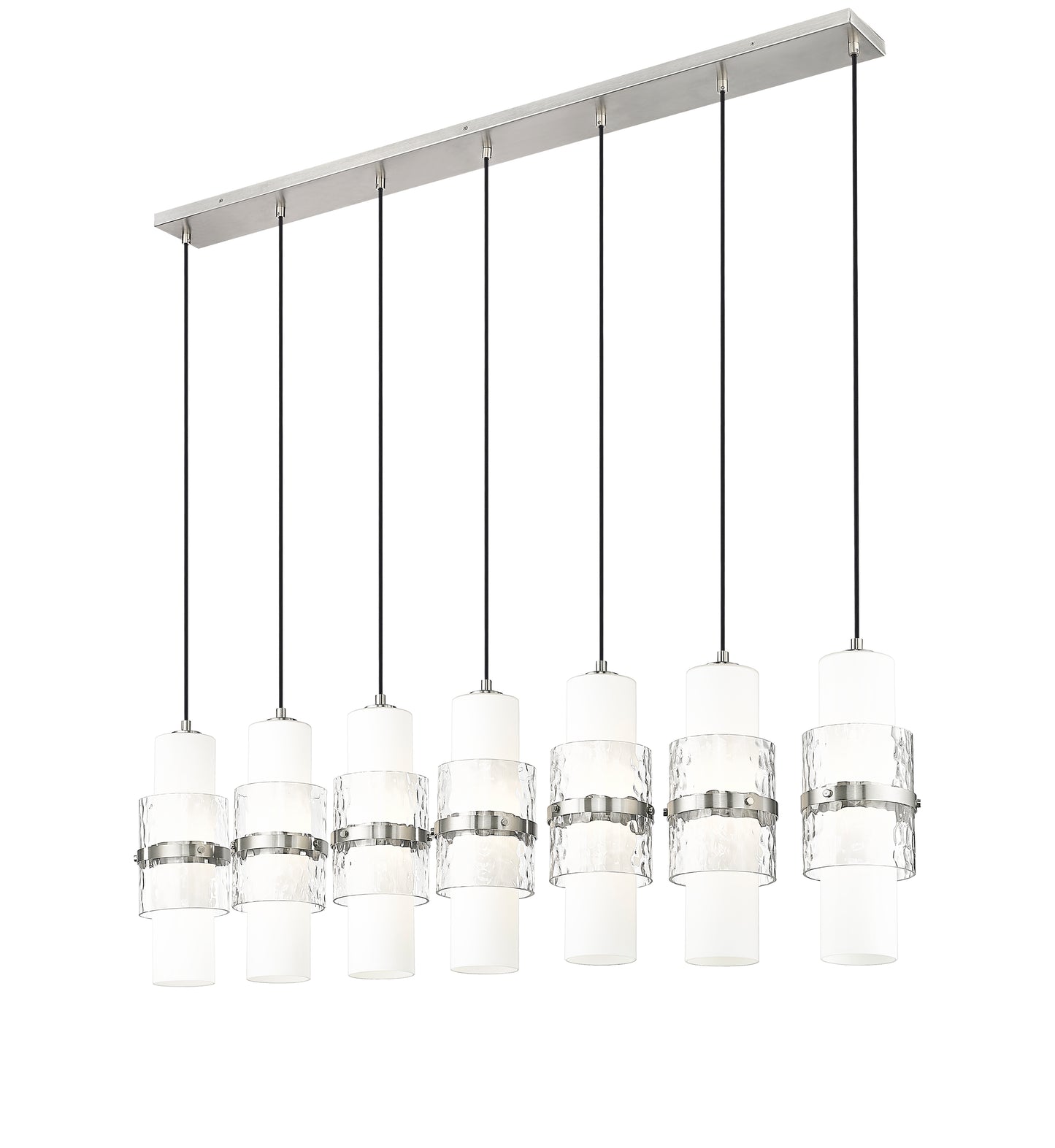 Cayden 7 Light Linear Chandelier Brushed Nickel
