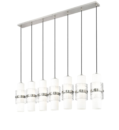 Cayden 7 Light Linear Chandelier Brushed Nickel